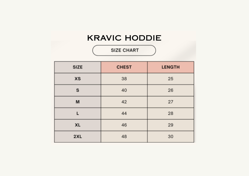 Size Chart - Kravic