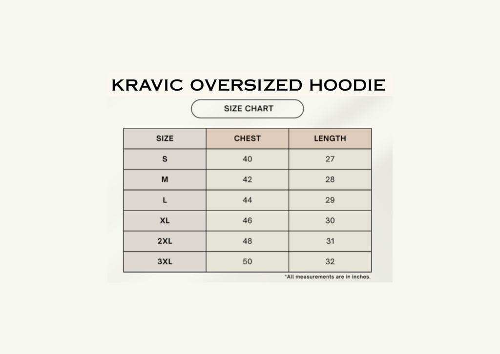 Size Chart - Kravic